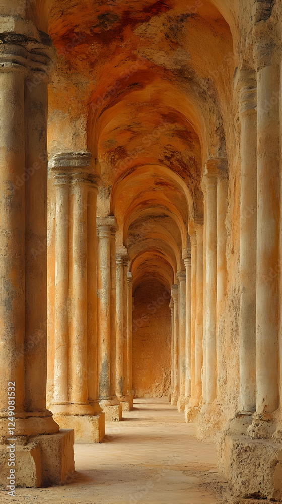 Ancient Stone Arcade Corridor Ancient Stone Arcade Corridor