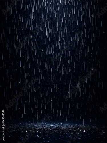 Heavy rain falling in the dark.
Dramatic close-up of raindrops falling against a black background, creating a moody and cinematic effect. Perfect for weather, emotions, and night rain themes.