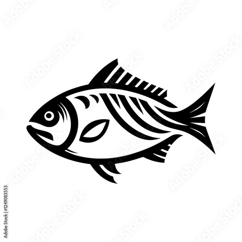 fish silhouette vector illustration icon