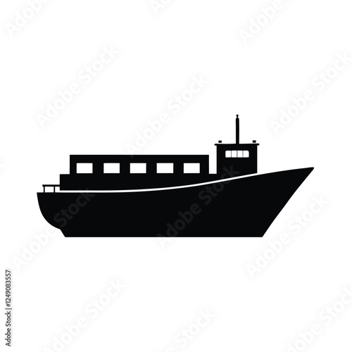 vector illustration of a ship