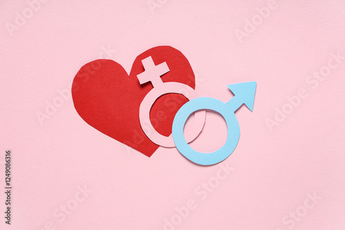 Female and male gender symb...