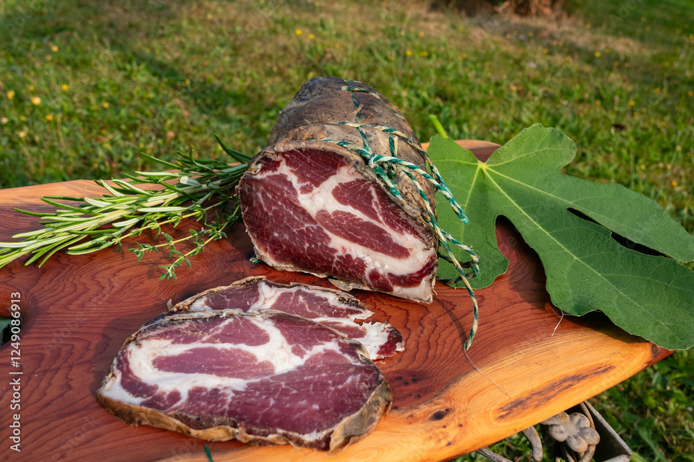 luftgetrockneter Coppa Schinken Spezialität, Rohschinken,Aufschnitt