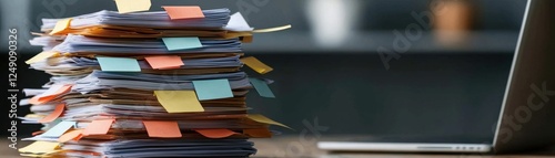Highlighting indoor paper documents and office organization