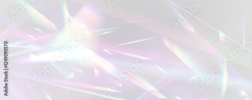 Png Background with light bokeh effect. Gorgeous Christmas background with glowing dust. Png Rainbow light and crystal dust. Png Crystal shimmering with rainbow effect. 