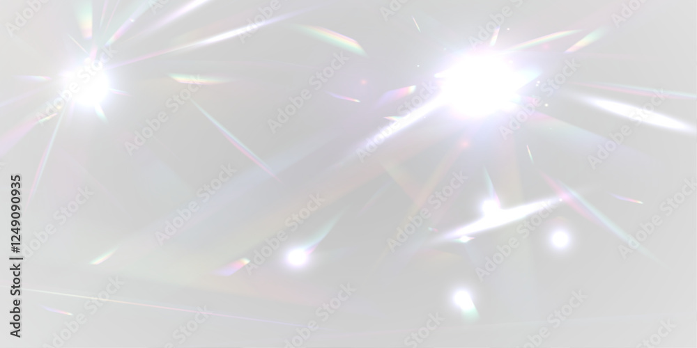 Png Rainbow light and crystal dust. Png Crystal shimmering with rainbow effect. Png Background with light bokeh effect. Gorgeous Christmas background with glowing dust.