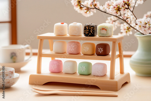  seasonal wagashi display