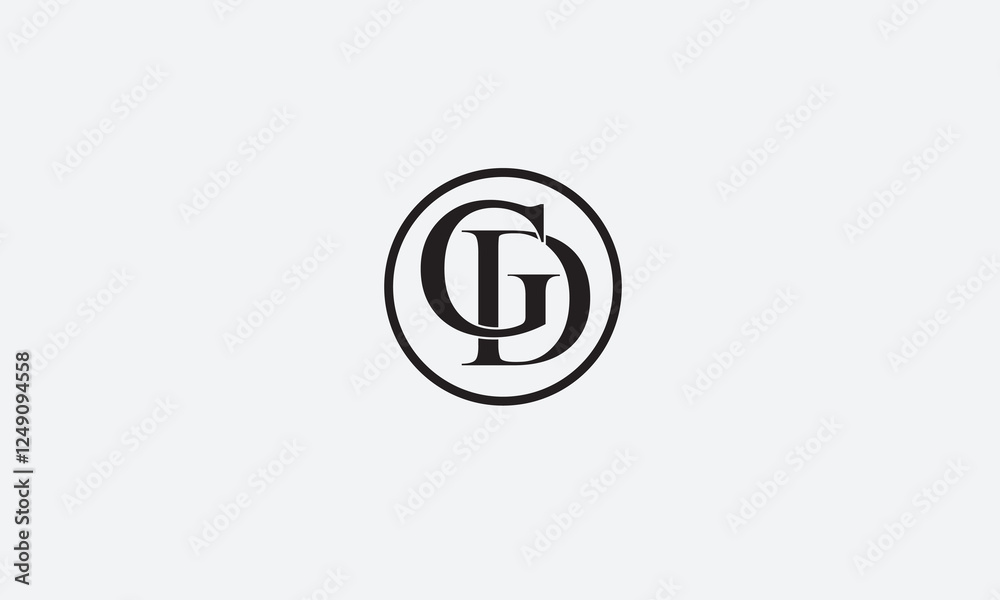 GD, DG, G, D Abstract Letters Logo Monogram GD, DG, G, D Abstract Letters Logo Monogram