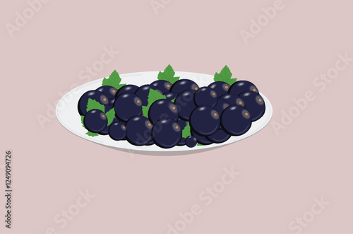 black berry with plate
