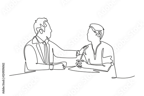 Hospital activity concept. Single line draw design vector graphic illustration.	