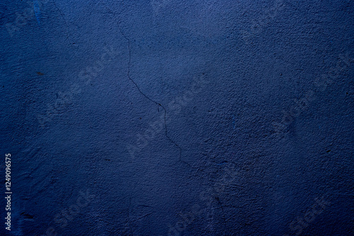 Dark Blue Textured Wall Background with Subtle Cracks and Abstract Patterns