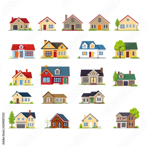 Collection of illustrated houses