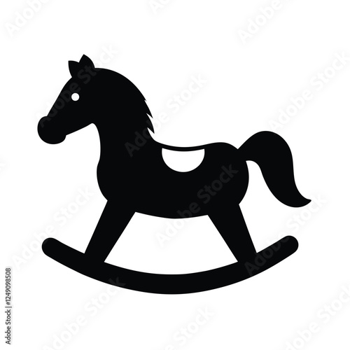rocking horse on white background