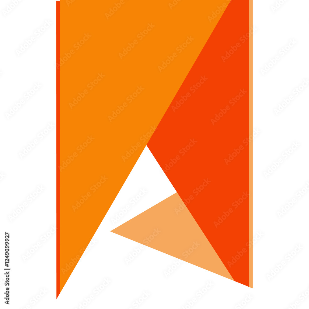 Orange Triangle Shape Vector Design Orange Triangle Shape Vector Design