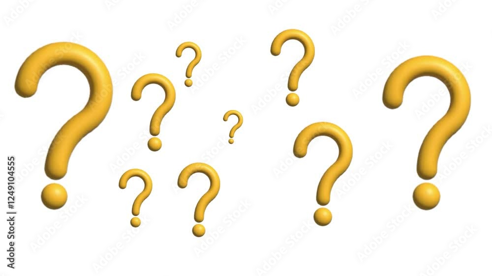 animated golden question mark in white background animated golden question mark in white background