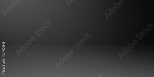 Limbo black background. Abstract dark gradient backdrop. Color wall of studio, room, stand for product display or photo. Modern banner with empty place for advertising text