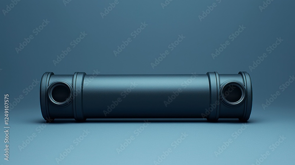 Dark industrial pipe on a studio backdrop Dark industrial pipe on a studio backdrop
