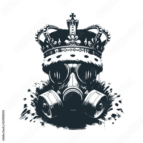 Masked person with a king's crown