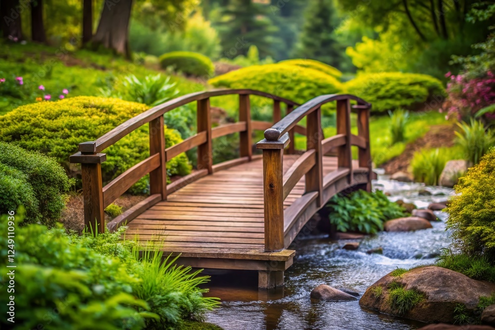 Minimalist Garden Bridge: Groundcover Landscape Photography Minimalist Garden Bridge: Groundcover Landscape Photography