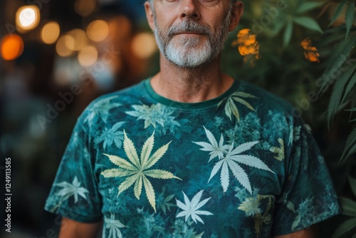 Wallpaper Mural Bearded man in a marijuana leaf shirt standing outside Torontodigital.ca