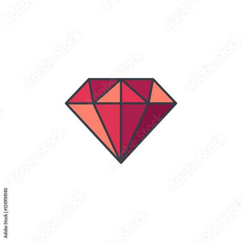 Diamond icon symbol vector illustration isolated on white background