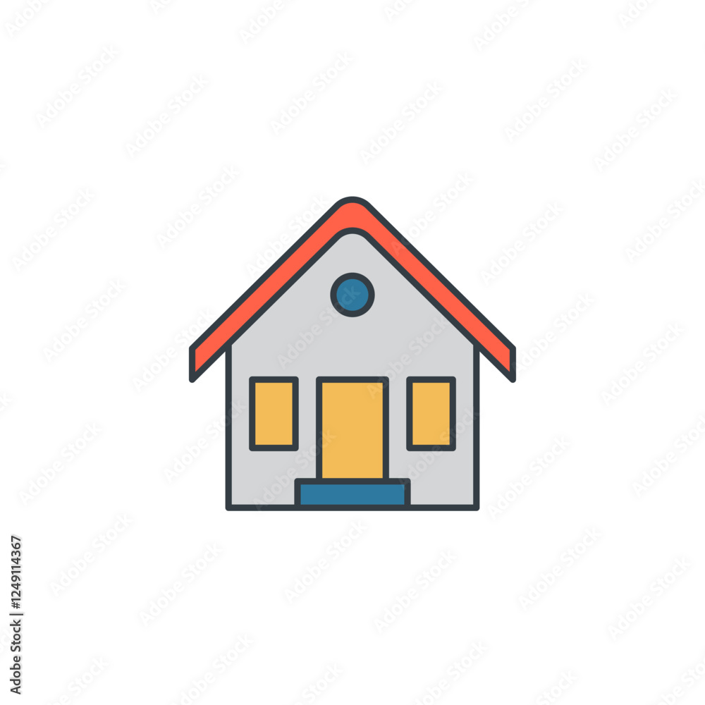 House icon symbol vector illustration isolated on white background House icon symbol vector illustration isolated on white background