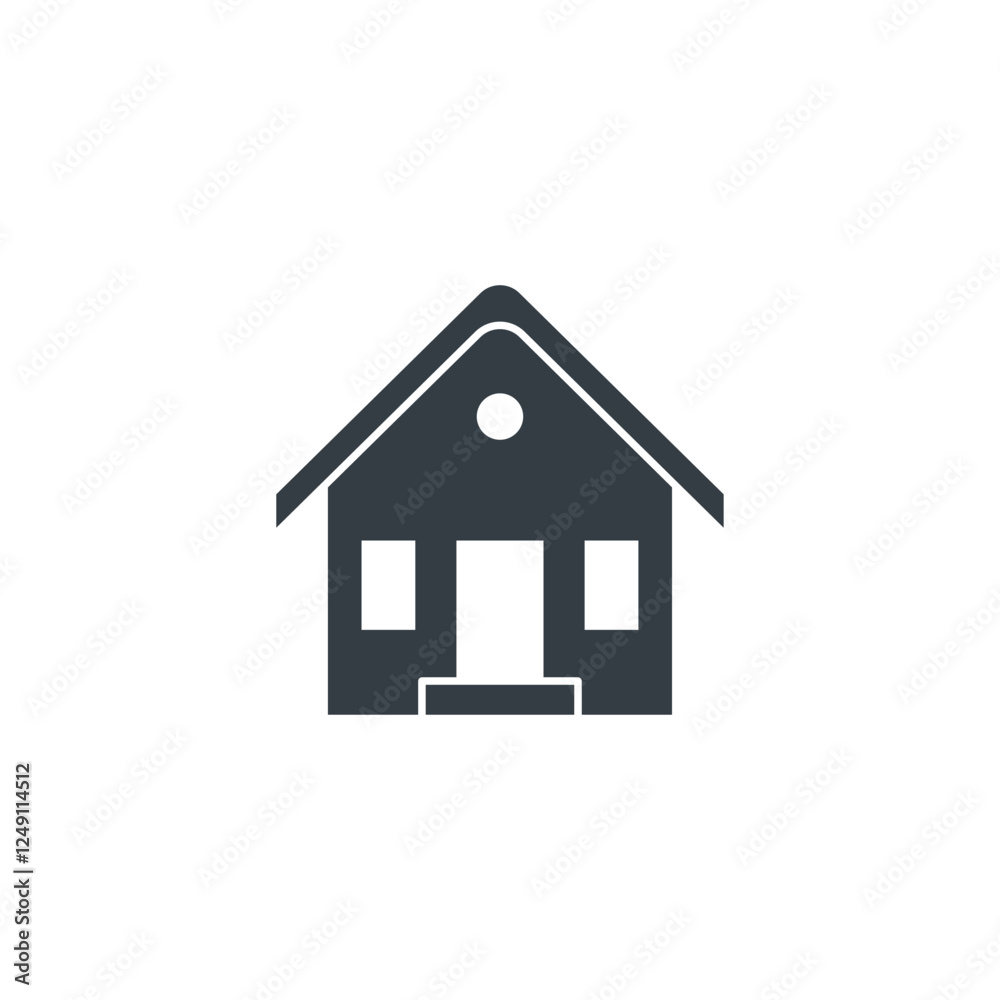 House icon symbol vector illustration isolated on white background House icon symbol vector illustration isolated on white background