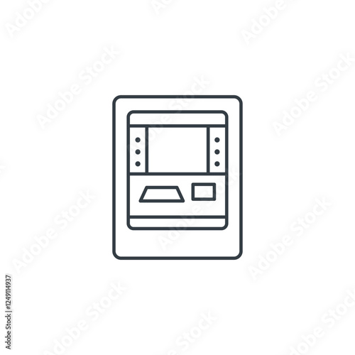 Atm Machine icon symbol vector illustration isolated on white background