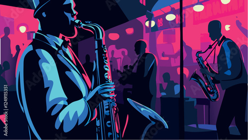 Harlem's Jazz Scene- A Lively Night of Music.eps