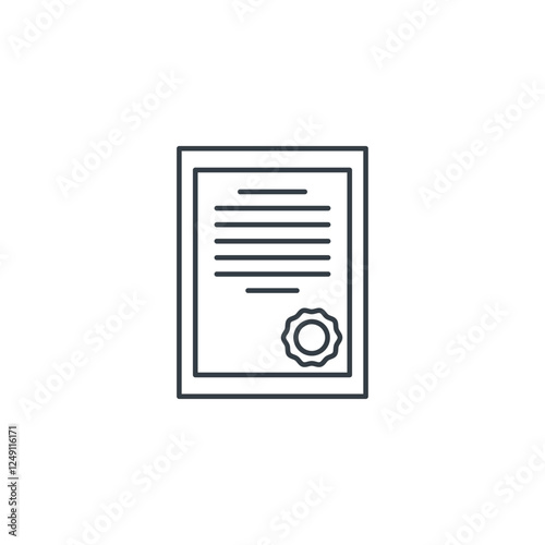 Certificate icon symbol vector illustration isolated on white background