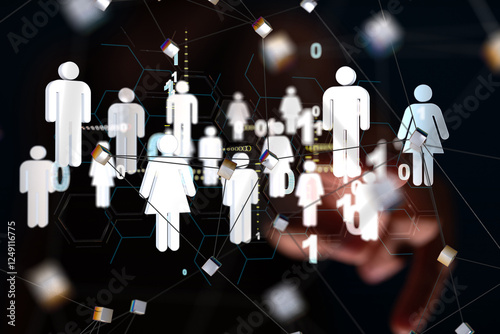 Abstract technology group a...