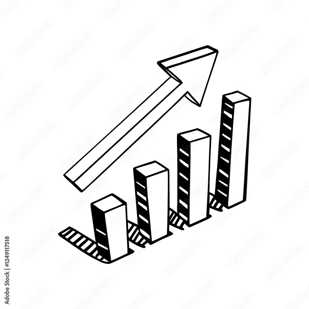 business graph on white background,Growth and Progress business graph on white background,Growth and Progress