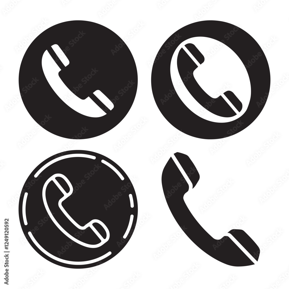 Unique phone call logo Modern and minimalist vector and abstract logo Unique phone call logo Modern and minimalist vector and abstract logo