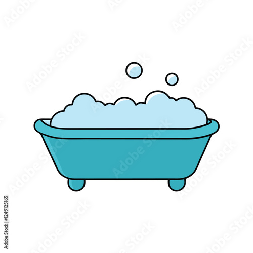 Relaxing Bathtub Design with Bubbles