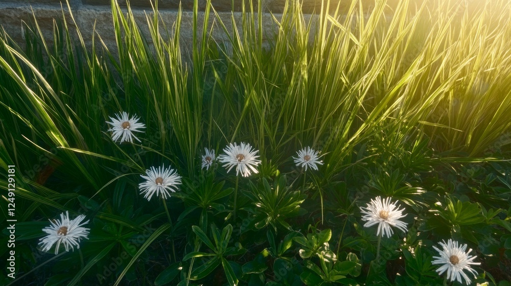 Vibrant meadow scene showcasing lush grass textures, vivid colors, and natural depth Vibrant meadow scene showcasing lush grass textures, vivid colors, and natural depth
