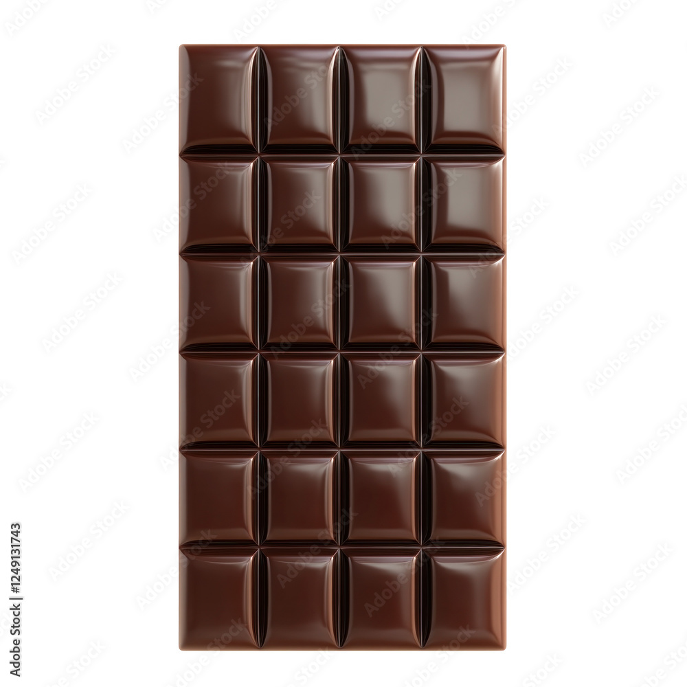 Obraz premium chocolate bar on white background