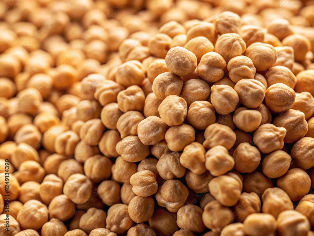 Organic Chickpeas: Close-up of Raw Chickpeas with Copy Space Organic Chickpeas: Close-up of Raw Chickpeas with Copy Space