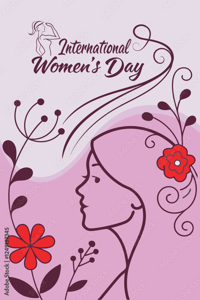 Fototapeta premium Dynamic international women's day social media poster designs for global impact.