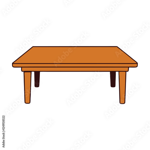 wooden table isolated on white