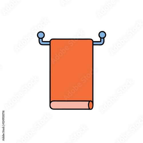 Simple Towel on Hanger Vector Art