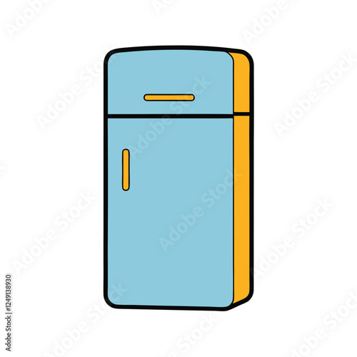 Kitchen Appliance Refrigerator Vector Art