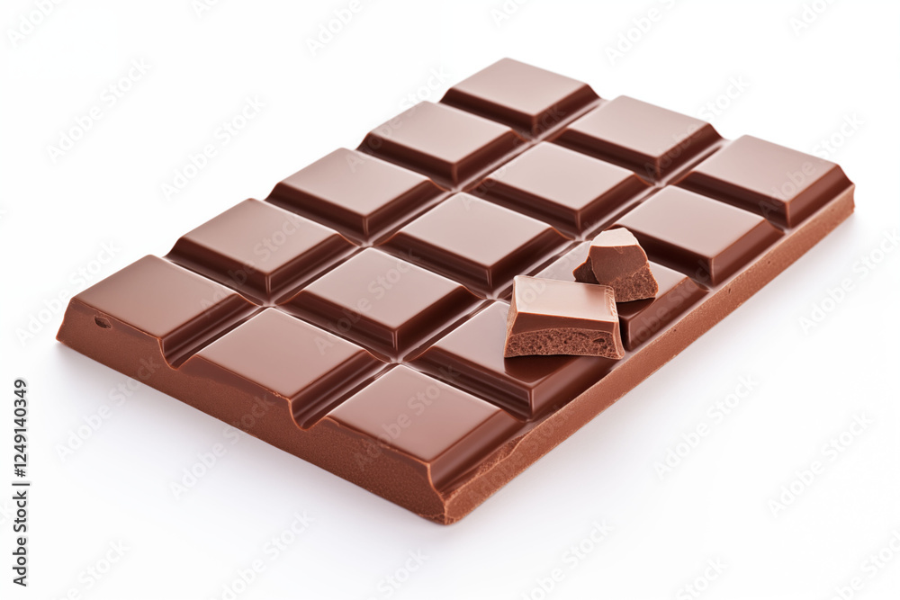 chocolate bar on white background generative ai chocolate bar on white background generative ai
