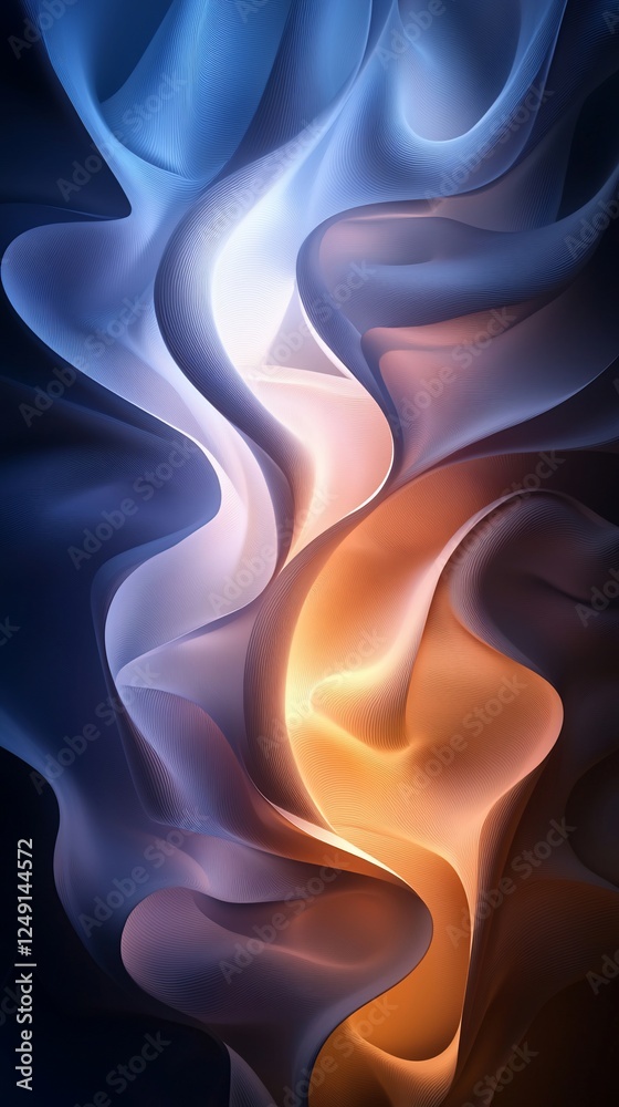 Obraz premium Abstract flowing colors, dynamic design, background for website