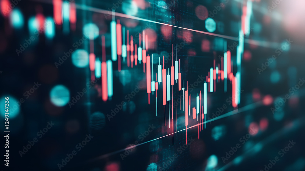 Dynamic stock market dashboard hologram with glowing data streams and futuristic interface.
Dynamic stock market dashboard hologram with glowing data streams and futuristic interface.