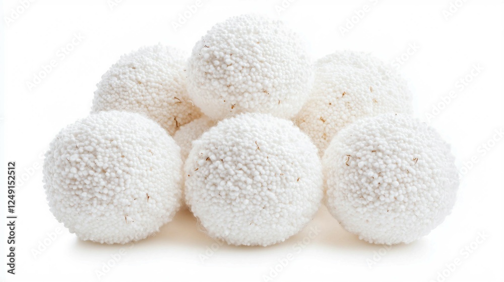 White Textured Spheres on White Background for Background Use White Textured Spheres on White Background for Background Use