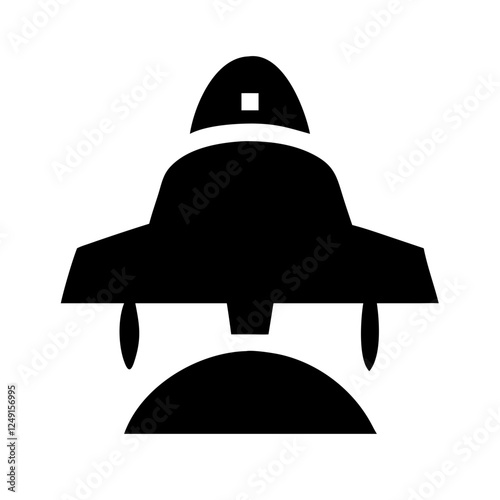 Galactic Travel Silhouette - Spaceship Design for Interstellar and Cosmic Concepts