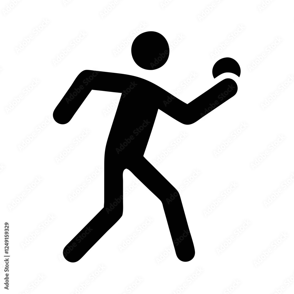 Baseball pitcher icon preparing to throw ball in dynamic stance within minimalist sports design
Baseball pitcher icon preparing to throw ball in dynamic stance within minimalist sports design