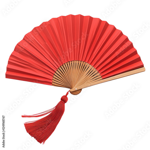 Red paper fan chinese 