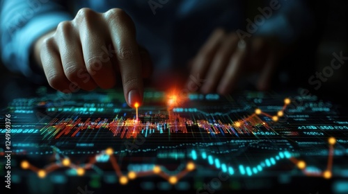 Digital Data Analysis with Hand Pointing at Interactive Chart