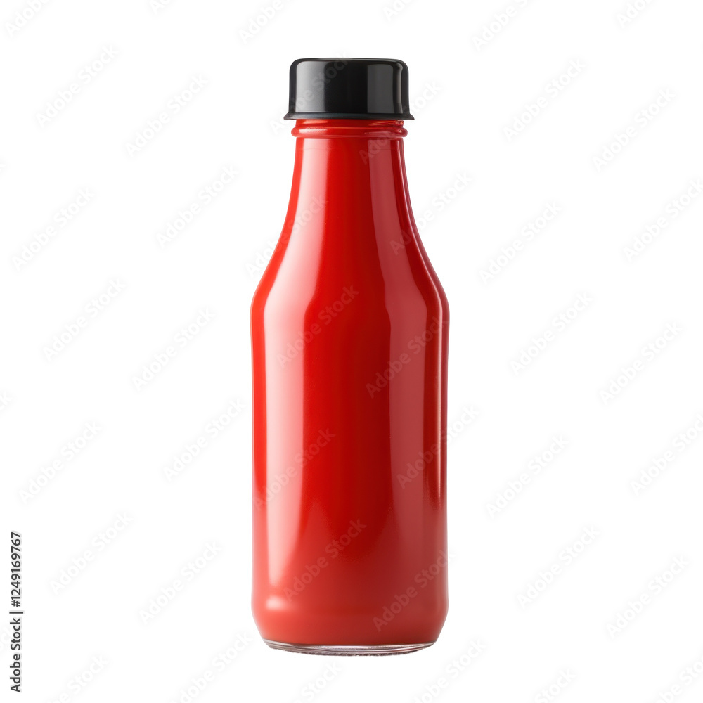 A red plustic ketchup bottle A red plustic ketchup bottle