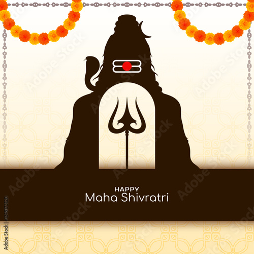 Happy Maha Shivratri Indian festival cultural decorative background